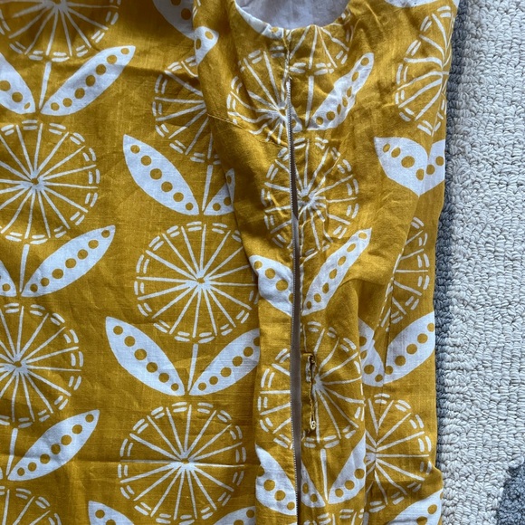 Boden sleeveless dress - Women's Size 6 - floral, geometric, sunflower yellow - Picture 10 of 14